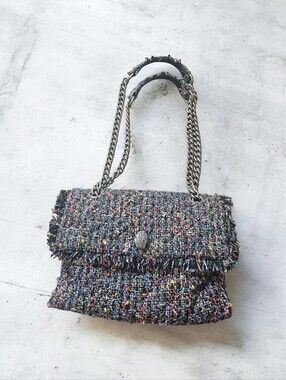 Kurt Geiger Tweed Shoulder Bag Multicolor